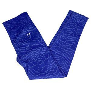 Gymshark Adapt Animal Seamless Pull On Leggings Women's Size Small Blue NWOT